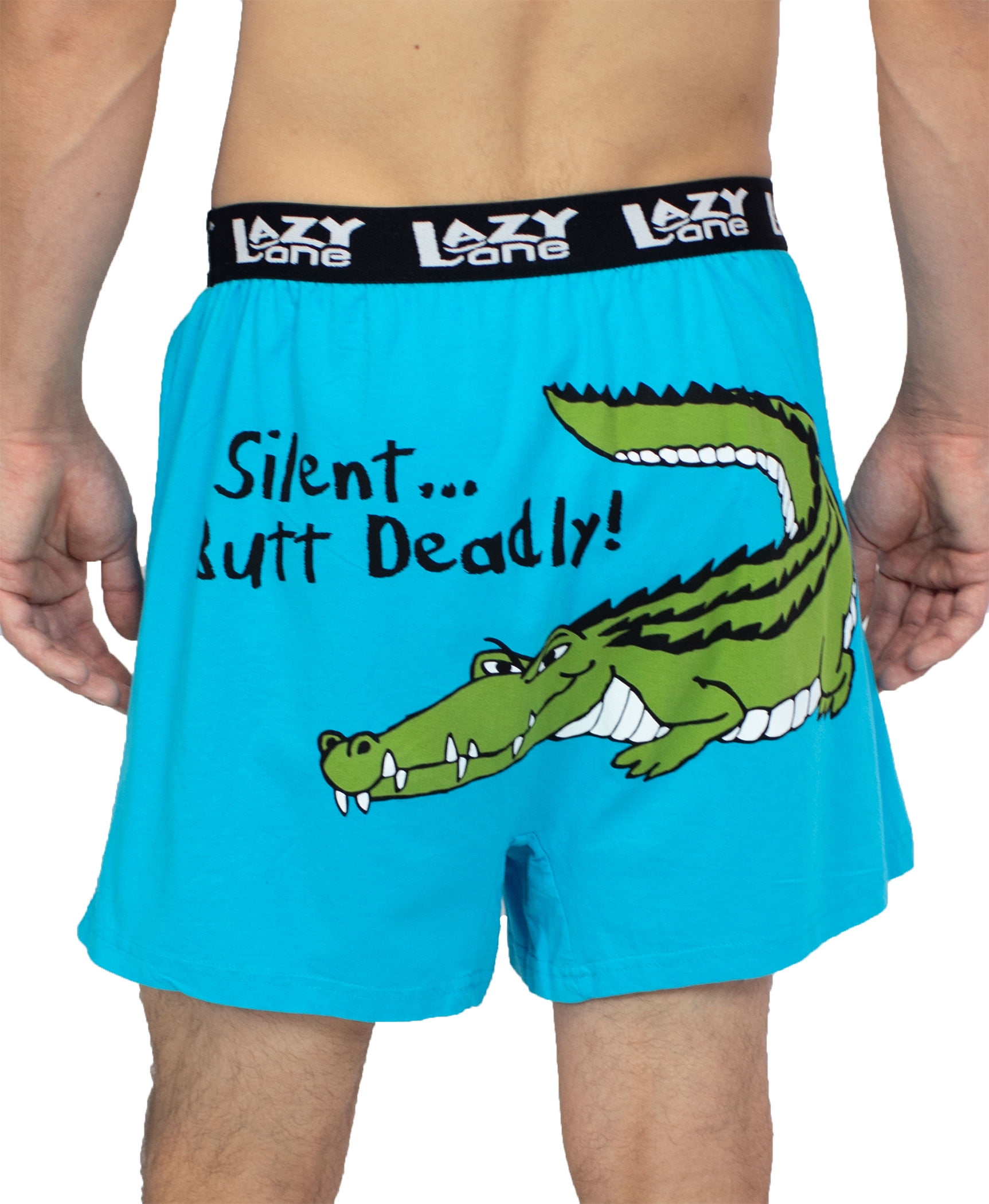 LazyOne Funny Animal Boxers, Deadly Alligator, Humorous Underwear, Gag  Gifts for Men (Medium)