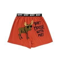 LazyOne Funny Animal Boxers, Don't Moose, Humorous Underwear, Gag Gifts for Men, X-large
