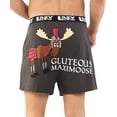 thumbnail image 1 of LazyOne Funny Animal Boxers, Novelty Boxer Shorts, Humorous Underwear, Gag Gifts for Men, Moose, Butt, Knight (Gluteous Maximoose gladiator, X-large), 1 of 7