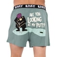 thumbnail image 1 of LazyOne Funny Animal Boxers, Novelty Boxer Shorts, Humorous Underwear, Gag Gifts for Men, Golfing, Bear (Looking at My Putt?, Small), 1 of 7