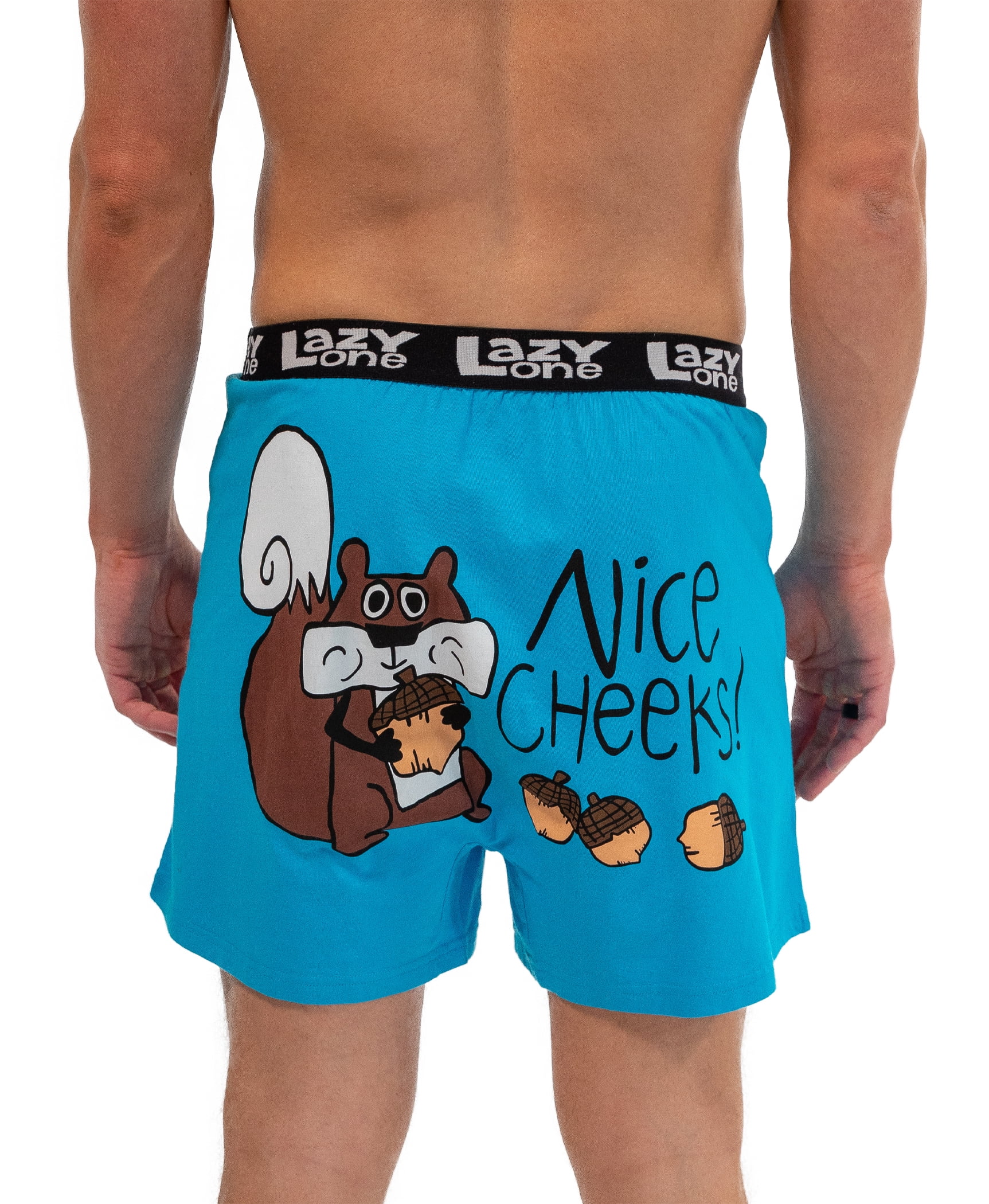 LazyOne Funny Animal Boxers Nice Cheeks Humorous Underwear Gag