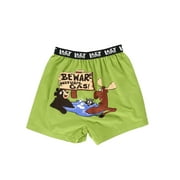LazyOne Funny Animal Boxers, Novelty Boxer Shorts, Humorous Kids Underwear, Gag Gifts for Boys, Moose, Bear, Raccoon, Hot Tub, Fart Beware of Natural Gas, Medium