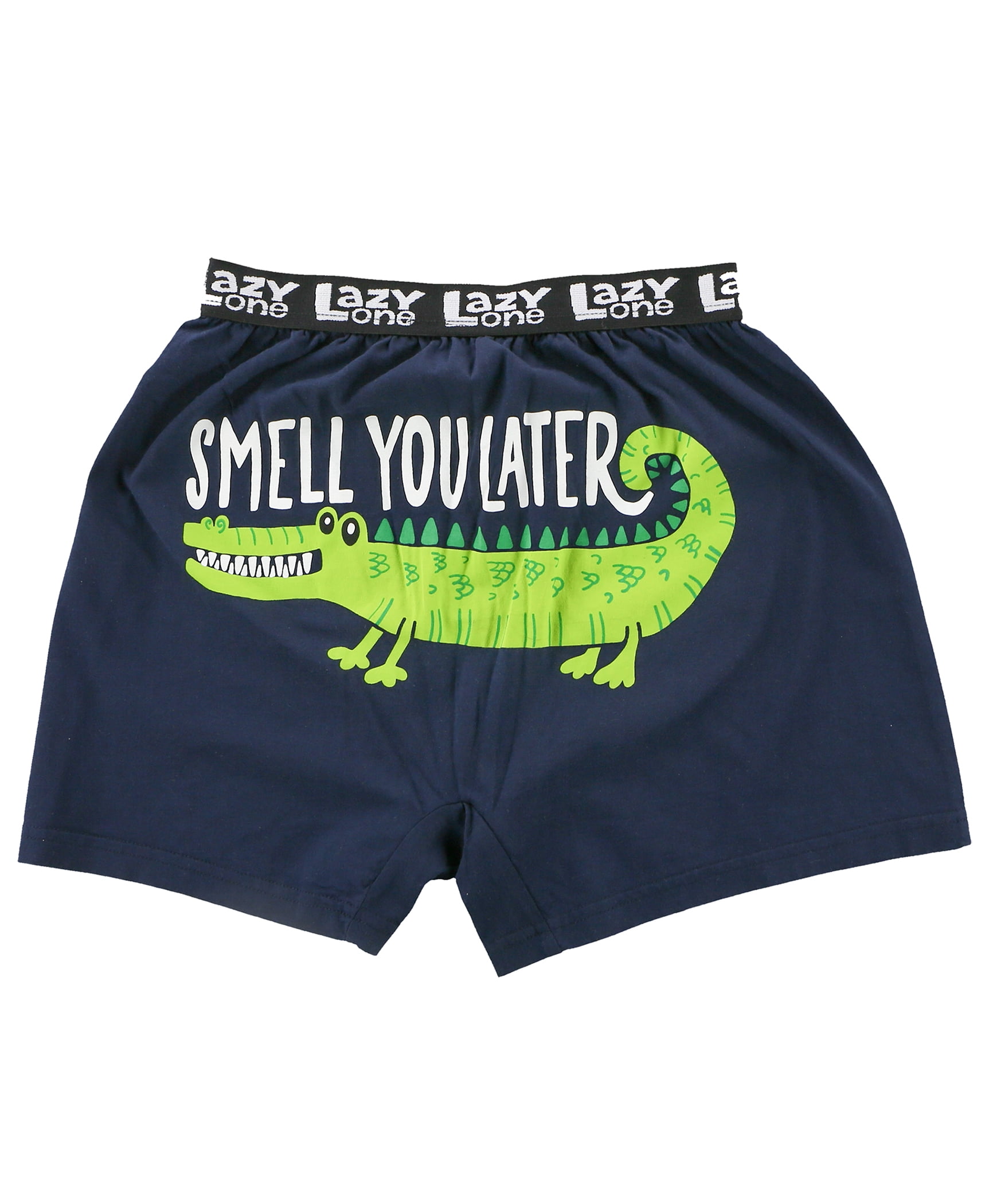 LazyOne Funny Animal Boxers, Novelty Boxer Shorts, Humorous Kids'  Underwear, Gag Gifts for Boys, Alligator (Smell You Later Kid Boxer, Small)