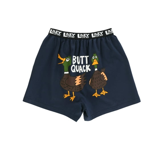LazyOne Funny Animal Boxers, Novelty Boxer Shorts, Humorous Kids' Underwear, Gag Gifts for Boys, Ducks (Butt Quack, Large)