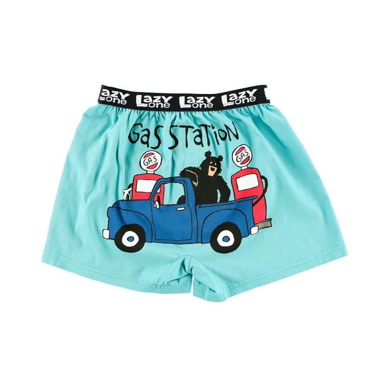 LazyOne Funny Animal Boxers, Novelty Boxer Shorts, Humorous Kids'  Underwear, Gag Gifts for Boys, Fart, Smelly (Gas Station Kid Boxer, Medium)