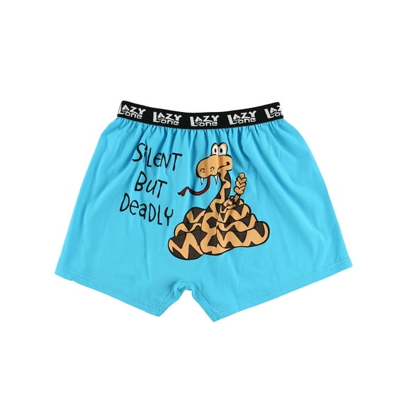 LazyOne Funny Animal Boxers, Novelty Boxer Shorts, Humorous Kids' Underwear, Gag Gifts for Boys, Fart, Snake (Silent But Deadly, Medium)