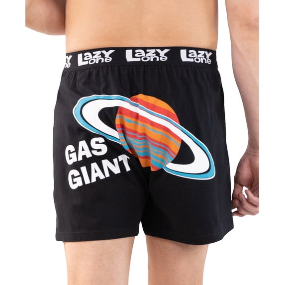 LazyOne Funny Animal Boxers, Novelty Boxer Shorts, Humorous Underwear, Gag Gifts for Men (Gas Giant, Large)