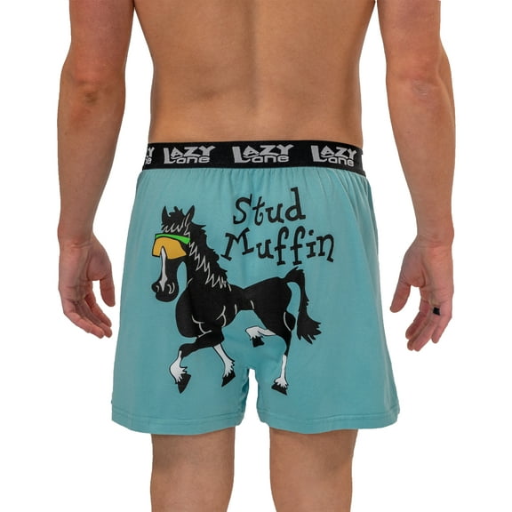 LazyOne Funny Animal Boxers, Novelty Boxer Shorts, Humorous Underwear, Gag Gifts for Men, Horse (Stud Muffin, Xx-large)