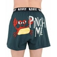 thumbnail image 1 of LazyOne Funny Animal Boxers, Novelty Boxer Shorts, Humorous Underwear, Gag Gifts for Men, Sea (Pinch Me! Crab, LARGE), 1 of 6