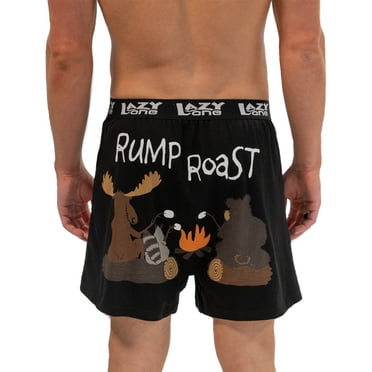 LazyOne Funny Animal Boxers, Rump Roast, Humorous Underwear, Gag Gifts for Men, Medium