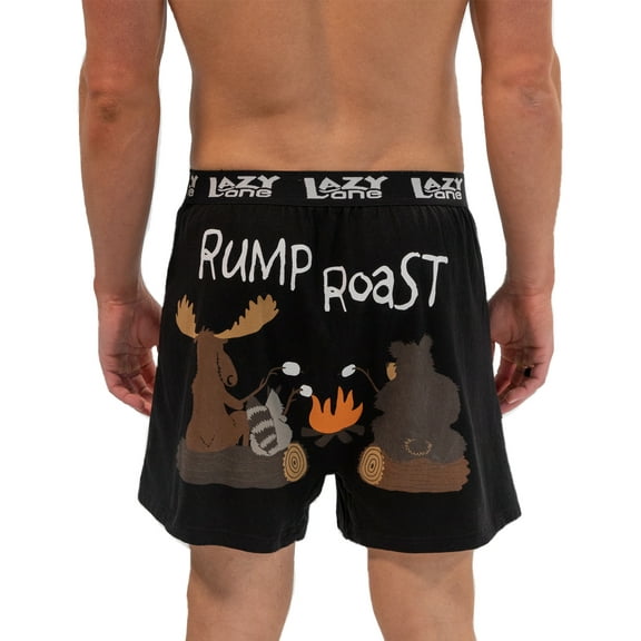 LazyOne Funny Animal Boxers, Rump Roast, Humorous Underwear, Gag Gifts for Men, Medium