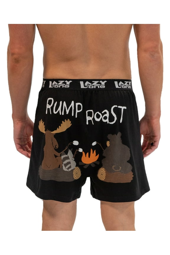 LazyOne Funny Animal Boxers, Rump Roast, Humorous Underwear, Gag Gifts for Men, X-large
