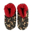 thumbnail image 1 of LazyOne Fuzzy Feet Slippers for Women, Cute Fleece-Lined House Slippers, Chocolate Moose, Non-Skid, 1 of 6