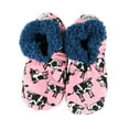 thumbnail image 1 of Women’s Fuzzy Slipper Socks with Grippers – Soft Microfiber Outer, Cozy Fleece Lined Indoor House Socks (Moody, L/xl), 1 of 5