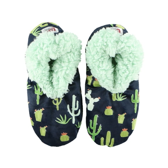 LazyOne Fuzzy Feet Slippers for Women, Cute Fleece-Lined House Slippers, Cute Animal Designs (Stuck in Bed, L/XL)