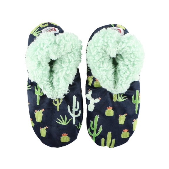 LazyOne Fuzzy Feet Slippers for Women, Cute Fleece-Lined House Slippers, Cute Animal Designs (Stuck in Bed, S/M)