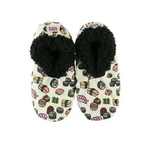 LazyOne Fuzzy Feet Slippers for Women, Cute Fleece-Lined House Slippers, Cute Animal Designs (Sushi, L/XL)