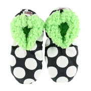 LazyOne Fuzzy Feet Slippers for Women, Cute Fleece-Lined House Slippers, Polka dots, Non-Skid