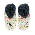 thumbnail image 1 of Women’s Fuzzy Slipper Socks with Grippers – Soft Microfiber Outer, Cozy Fleece Lined Indoor House Socks (Dogs, S/m), 1 of 6