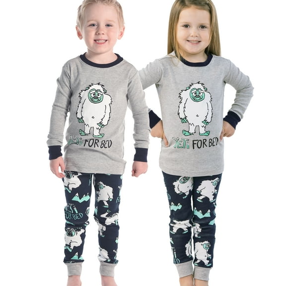 LazyOne Matching Family Pajama Sets for Adults, Kids, and Infants (Yeti For Bed Boy, 10)
