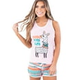 thumbnail image 1 of LazyOne Matching Pajamas for Women, Cute Pajama Shorts and Tank Top Set (No Probllama, Small), 1 of 7