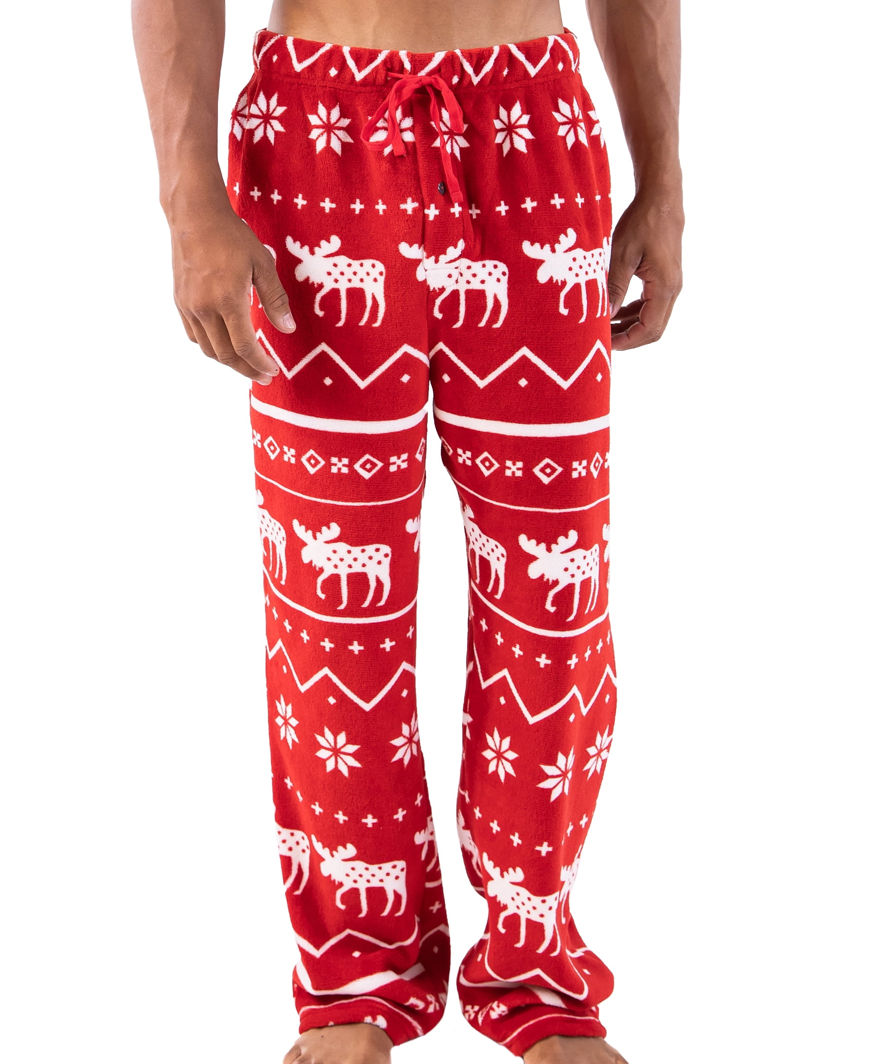 LazyOne Men's Fleece Pajama Pants, Nordic Pajama Bottoms for Men