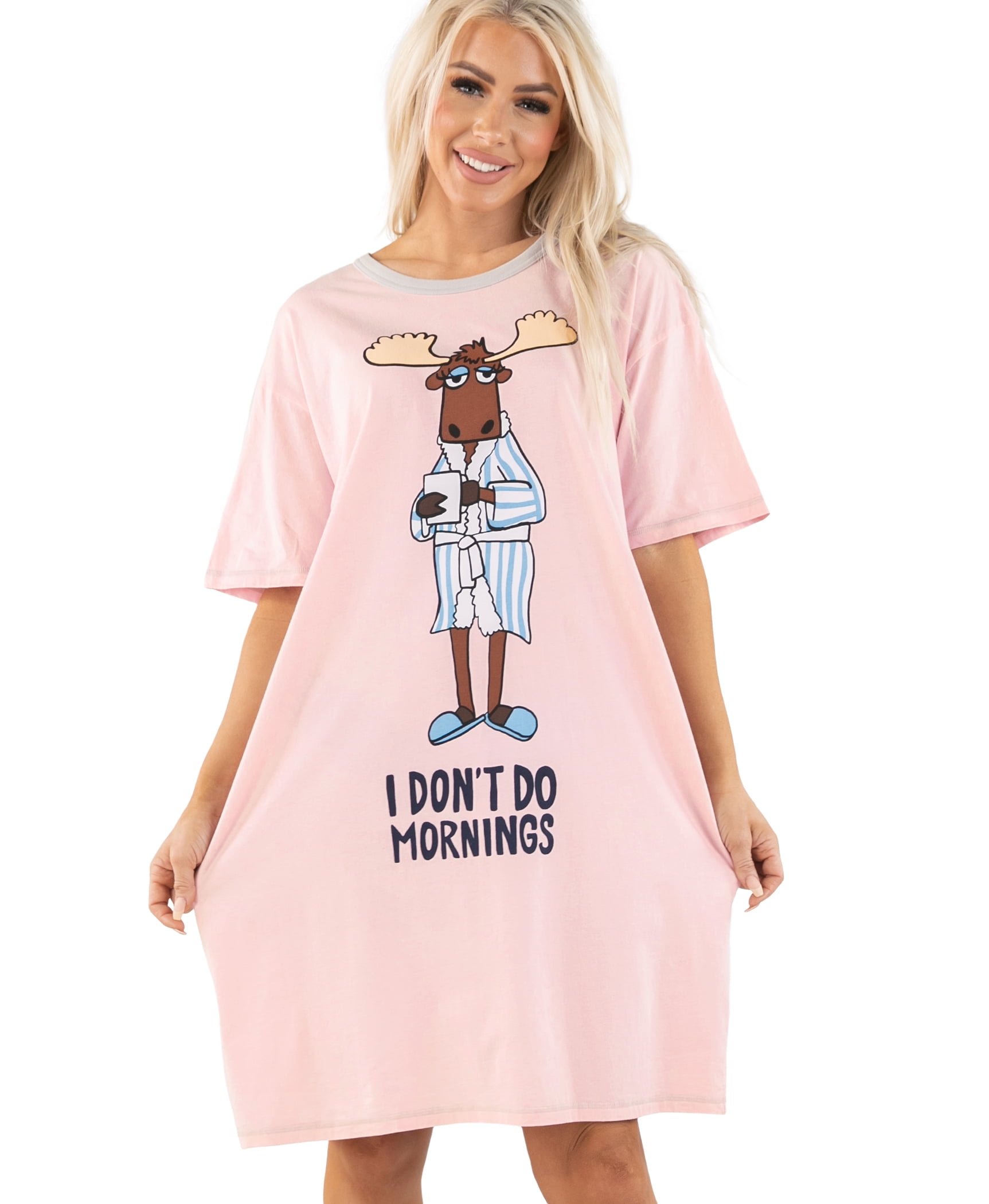LazyOne Nightshirts for Women Animal Designs Sleepshirts Bear Bee Honey Sweet Dreams One Size