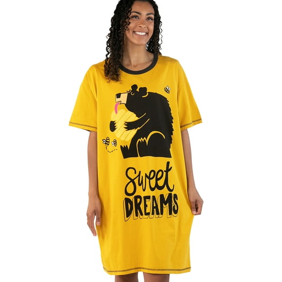 LazyOne Nightshirts for Women, Animal Designs Sleepshirts, Pink, Animal (Don't Do Mornings Moose , One Size)