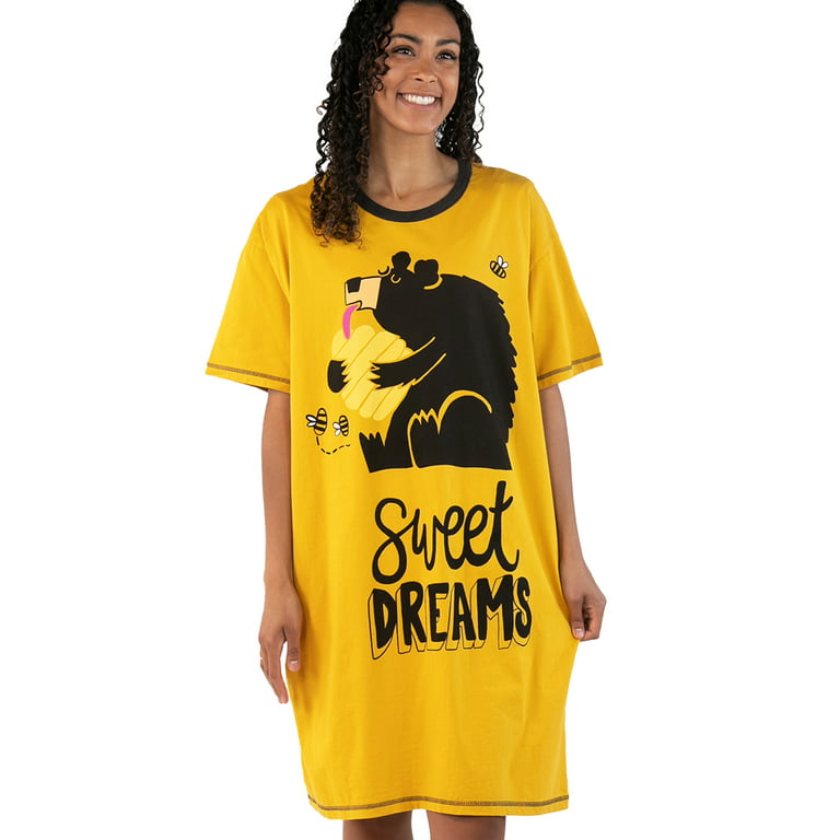 LazyOne Nightshirts for Women, Animal Designs Sleepshirts, Pink, Animal  (Don\'t Do Mornings Moose , One Size)