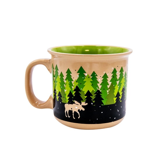 LazyOne Novelty Mugs, Ceramic Gift Mug for Family, Friends, or Coworkers (Forest Moose)