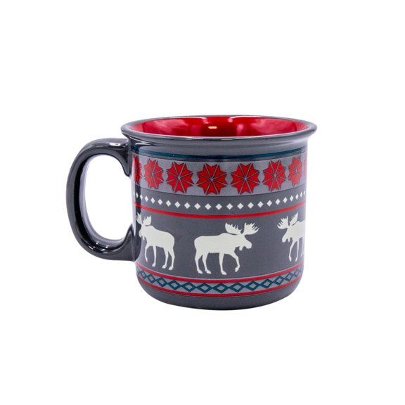 LazyOne Novelty Mugs, Ceramic Gift Mug for Family, Friends, or Coworkers (Moose Fair Isle)