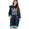 thumbnail image 1 of LazyOne Oversized Hoodie Sweatshirt, Comfortable Loungewear, Books, Reading (Read Past Bedtime, L/XL), 1 of 6