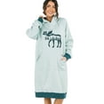 thumbnail image 1 of LazyOne Oversized Hoodie Sweatshirt, Comfortable Loungewear, Mountains (Moose Silhouette, L/XL), 1 of 7
