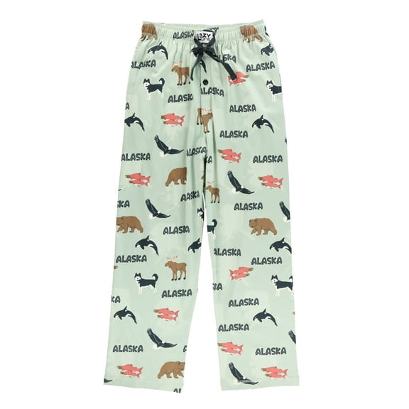 LazyOne Pajama Pants for Men, Male Pajamas, Alaska Wildlife, Large
