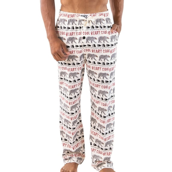LazyOne Pajama Pants for Men, Male Pajamas, Beary Cool