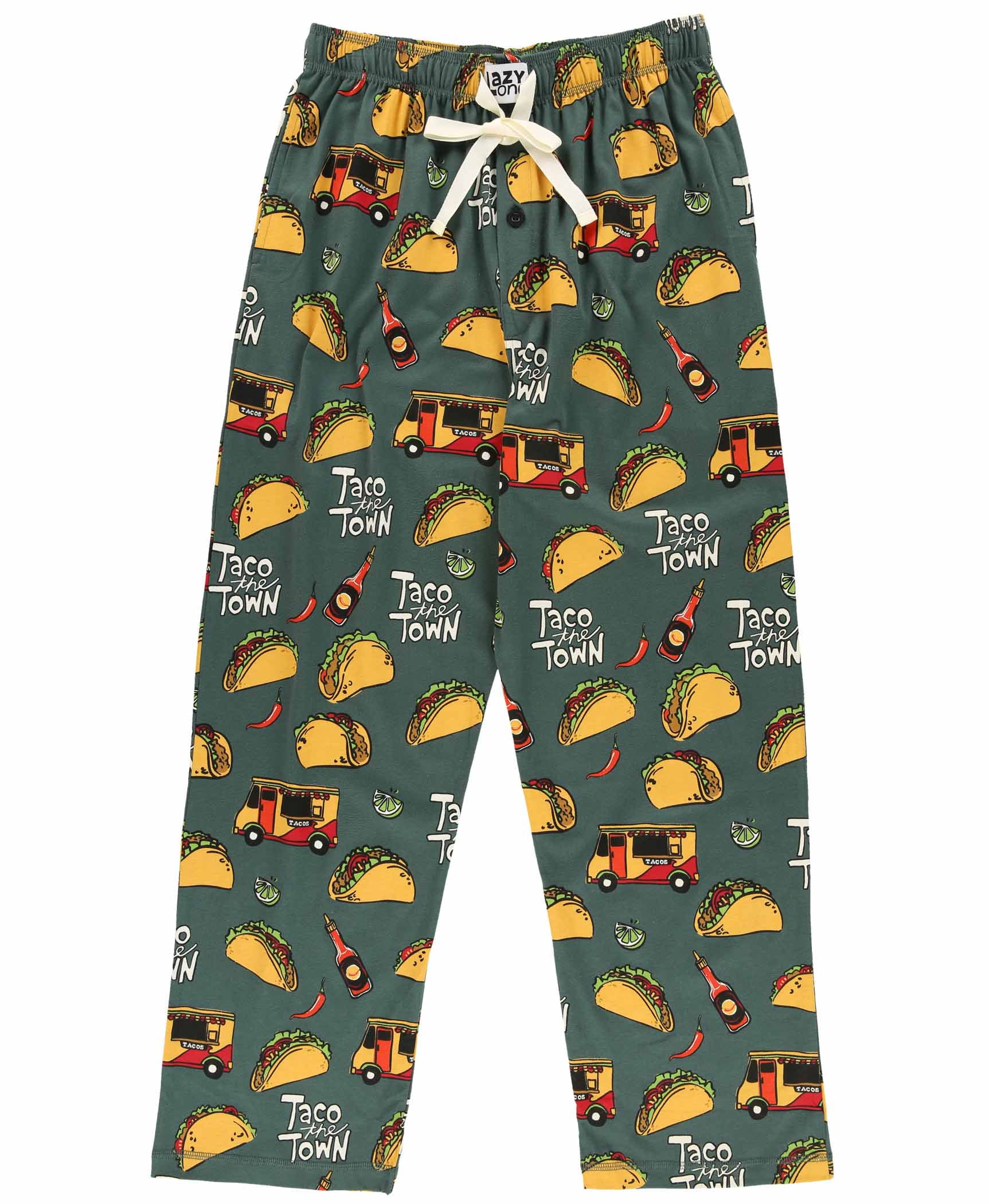 LazyOne Pajama Pants for Men, Male Pajamas, Taco Pajamas, X