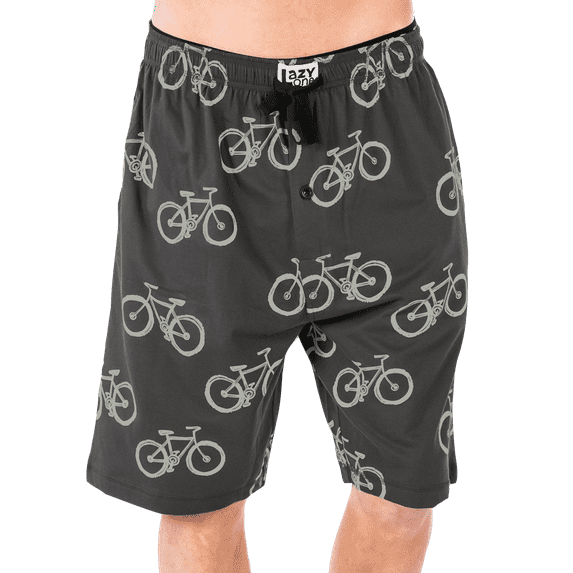 LazyOne Pajama Shorts For Men, Men's Separate Bottoms, Cotton Loungewear, Bicycle, Ride (Bikes, Large)
