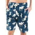 thumbnail image 1 of LazyOne Pajama Shorts For Men, Men's Separate Bottoms, Cotton Loungewear, Animal (Blue Moose, Small), 1 of 7