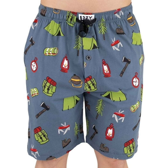 LazyOne Pajama Shorts for Men, Men's Pajama Bottoms, Sleepwear (Outdoor Gear, X-Large)