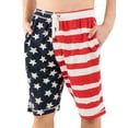 thumbnail image 1 of LazyOne Pajama Shorts For Men, Men's Separate Bottoms, Cotton Loungewear, America, Freedom, Flag, USA, Patriotic (Stars And Stripes, X-Small), 1 of 7