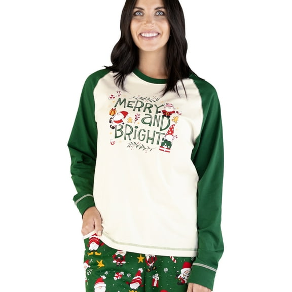 LazyOne Pajamas for Women, Cute Pajama Pants and Long Sleeve Top Separates, Christmas Gnome, X-large