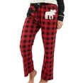 thumbnail image 1 of LazyOne Pajamas for Women, Cute Pajama Pants and Long Sleeve Top Separates, Moose Plaid, Xx-Large, 1 of 7
