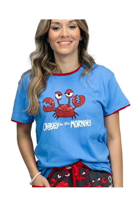 LazyOne Pajamas for Women, Cute Pajama Pants and Top Separates, Crab, X-small