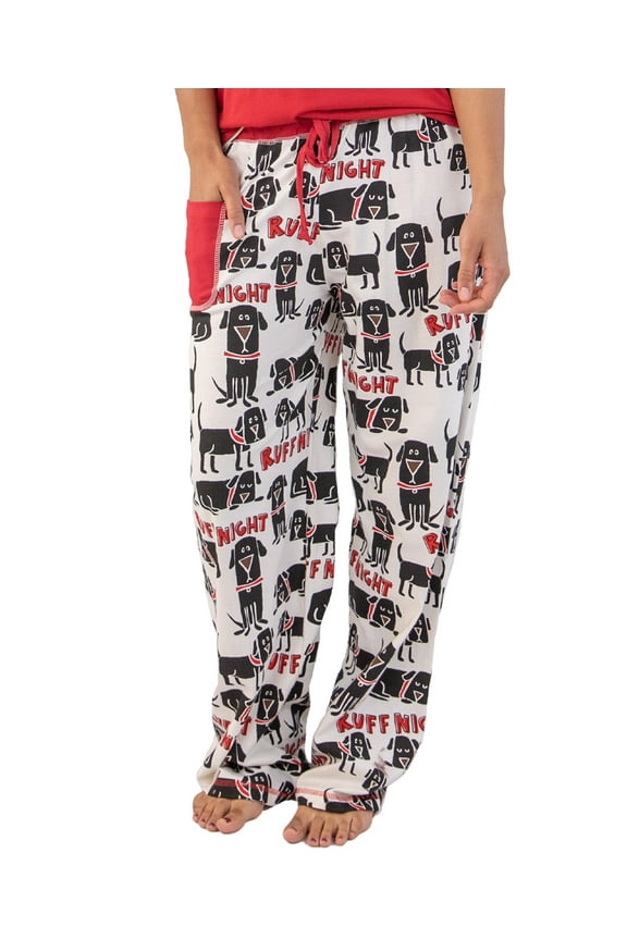 LazyOne Pajamas for Women, Cute Pajama Pants and Top Separates, Dog, Rough Night, Medium