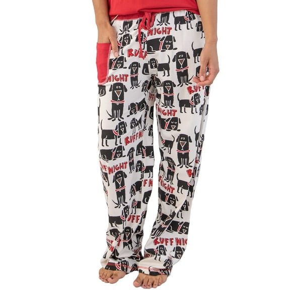 LazyOne Pajamas for Women, Cute Pajama Pants and Top Separates, Dog, Rough Night, Medium