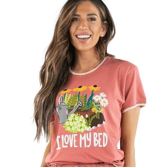 LazyOne Pajamas for Women, Cute Pajama Pants and Top Separates, I Love My Bed, Flowers, Gardening, Garden, X-large