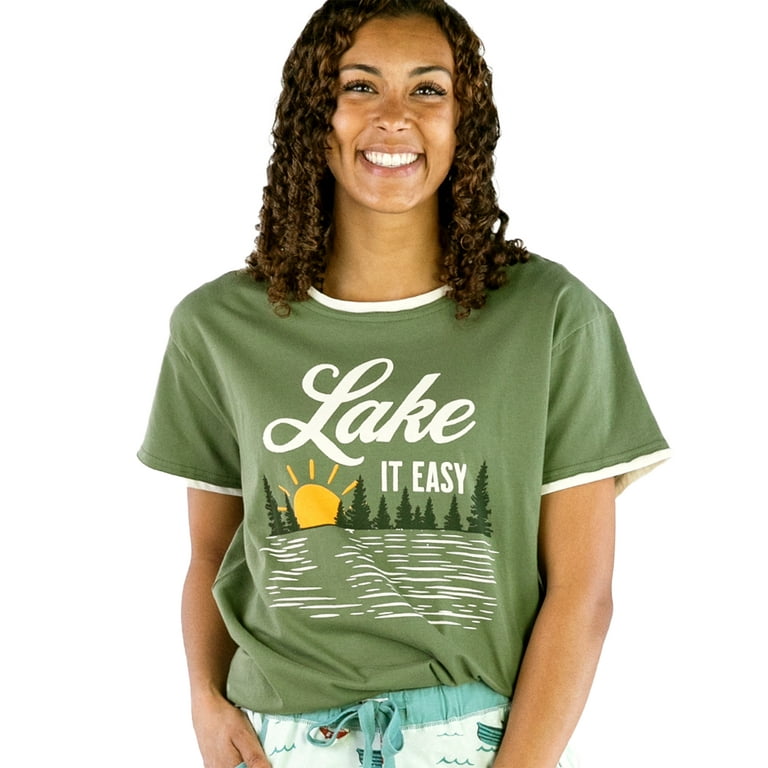 LazyOne Pajamas for Women Cute Pajama Pants and Top Separates Lake It Easy Large Walmart