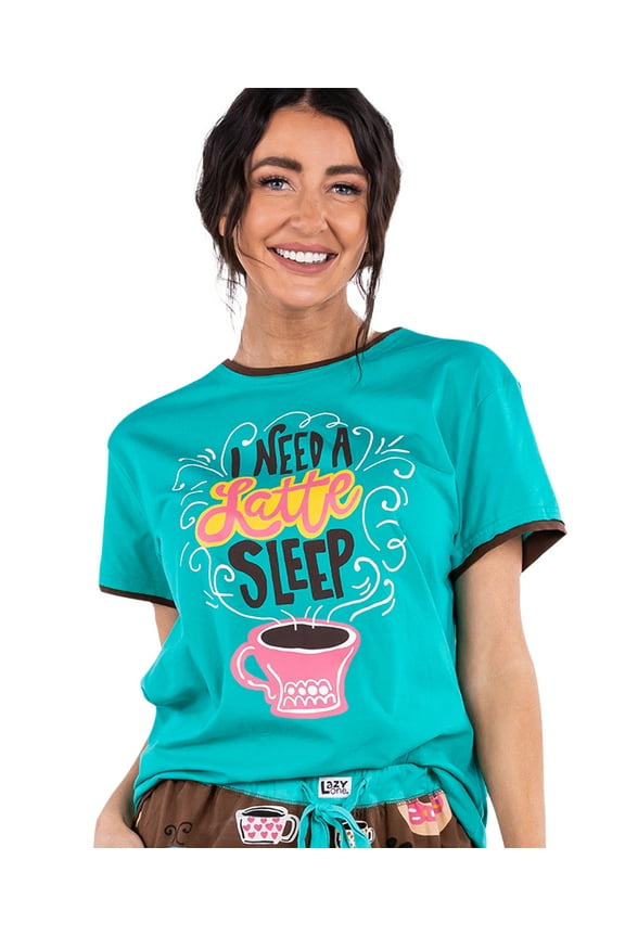 LazyOne Pajamas for Women, Cute Pajama Pants and Top Separates, Latte Sleep, Small