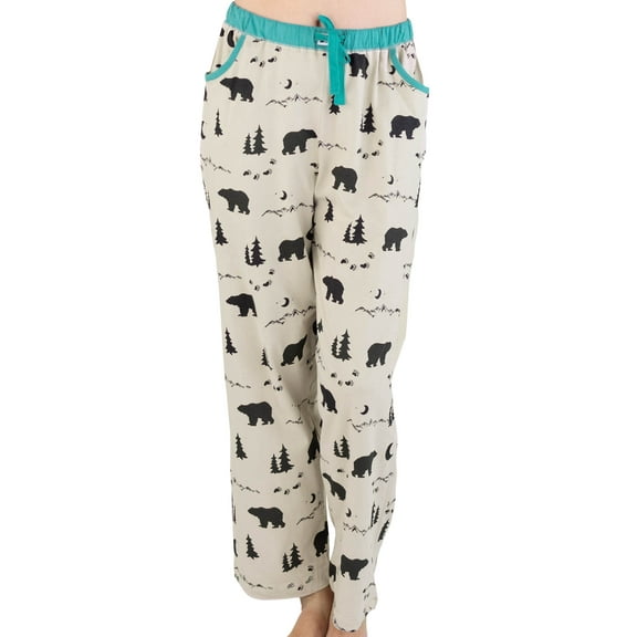 LazyOne Pajamas for Women, Cute Pajama Pants and Top Separates, Mountain Bear, Pant, (X-Large)