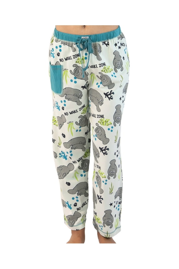 LazyOne Pajamas for Women, Cute Pajama Pants and Top Separates, No Wake Zone, Large